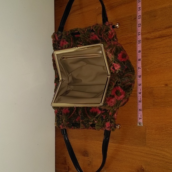 VTG Vintage Floral Carpet Handbag, pink and green - Picture 7 of 17